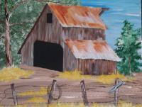 Landscapes - Barn Yard - Acrylic